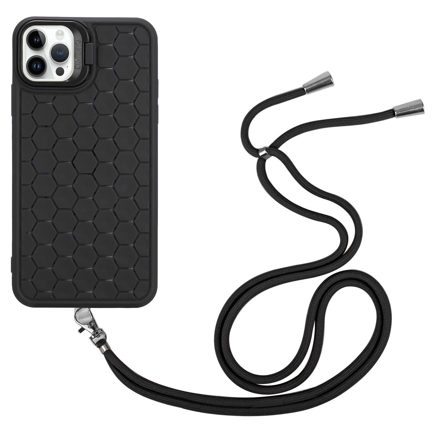 For iPhone 15 Pro Heat Dissipation Case Lens Kickstand TPU Phone Cover with Adjustable Strap For iPhone 15 Pro Heat Dissipation Case Lens Kickstand TPU Phone Cover with Adjustable Strap